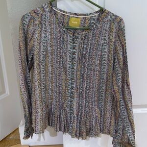 Maeve floral vintage looking button up top